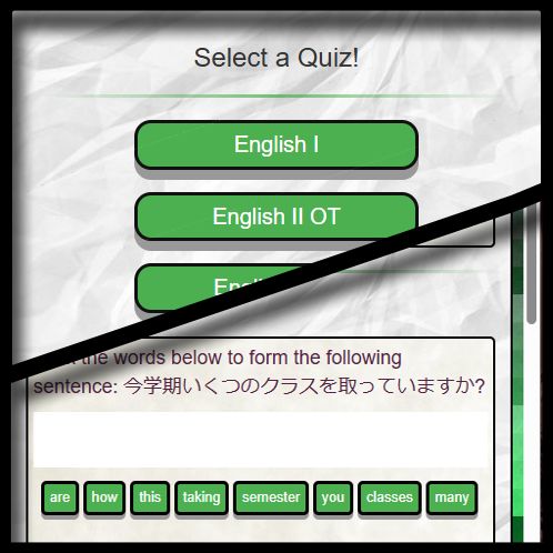 A picture of the quiz site